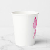 かわいらしインピンクボウブライダルシャワー紙プレート 紙コップ (右)