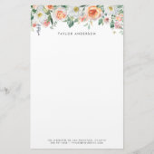 かわいらしウォーターカラーガーデンバラガーランドカスタム 便箋 (正面)