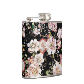 かわいらしエレガントガーリーシックなピンクのフローラ フラスク (右)