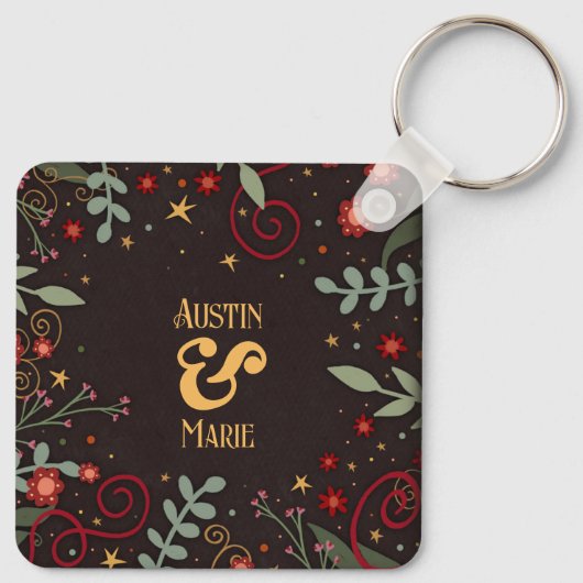 かわいらしエレガントフローラ キーホルダー (裏面)