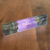 かわいらしエレガント春紫のツツジの花。 デスクネームプレート (側面)