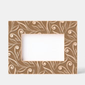 かわいらしエレガント葉パターンのクラスフローラ レーザー彫刻フレーム (正面)
