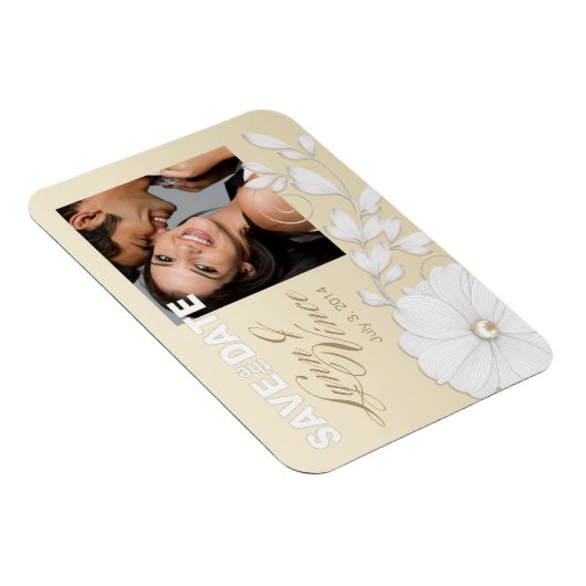 かわいらしエンボス位置の日付の保存 マグネット (右側)