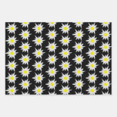 かわいらしエーデルワイス模様ラッピング紙シート ラッピングペーパーシート (正面3)