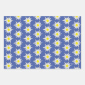 かわいらしエーデルワイス模様ラッピング紙シート ラッピングペーパーシート (正面2)