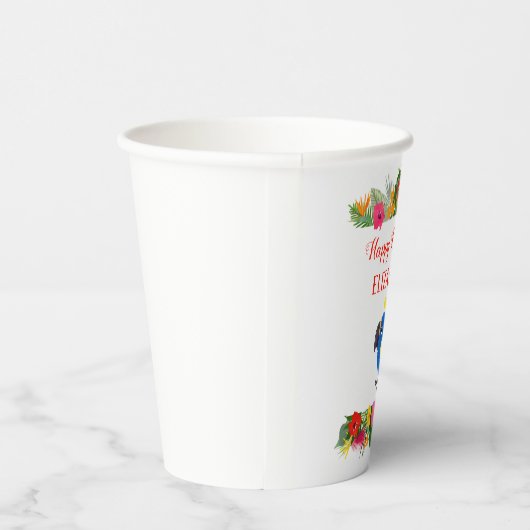 かわいらしオウム熱帯誕生日 紙コップ (右)