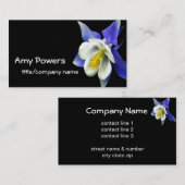 かわいらしオダマキ（植物）名刺花写真 名刺 (正面/裏面)