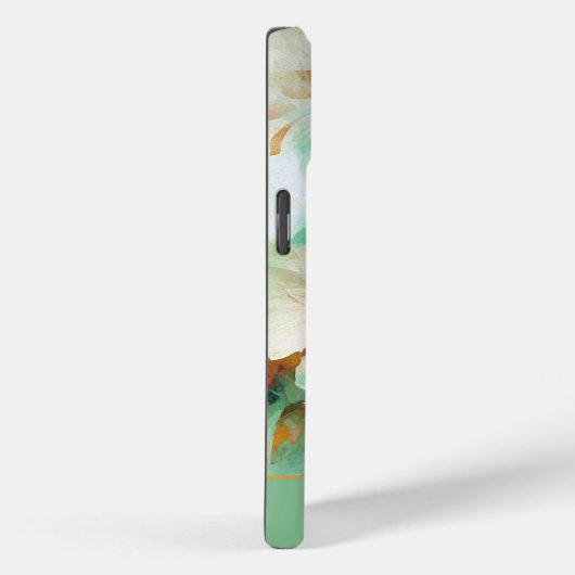 かわいらしカスタムクリーム&金ゴールドフローラ水彩 Case-Mate iPhoneケース (裏面 / 右)