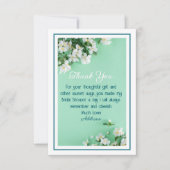 かわいらしカスタムブライダルシャワーありがとう サンキューカード (正面)