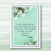 かわいらしカスタムブライダルシャワーありがとう サンキューカード