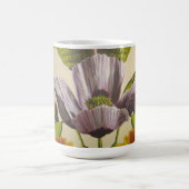 かわいらしカスタム紫フラワーコーヒーマグ コーヒーマグカップ (中央)