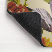 かわいらしカスタム紫フラワーマウスパッド マウスパッド (コーナー)