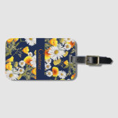 かわいらしカモミール&ポピーパーソナライズされたズ ラゲッジタグ (正面横)