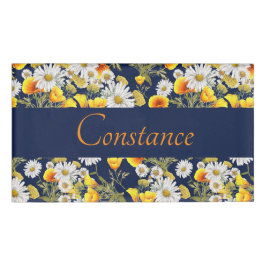 かわいらしカモミール&ポピー柄 名札