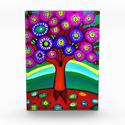 かわいらしカラフルお洒落フォーク フォトブロック (正面)