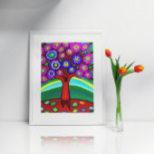 かわいらしカラフルお洒落フォーク ポスター