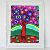 かわいらしカラフルお洒落フォーク ポスター