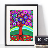 かわいらしカラフルお洒落フォーク ポスター