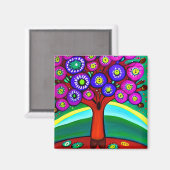 かわいらしカラフルお洒落フォーク マグネット (正面/裏面)