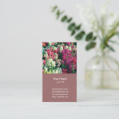 かわいらしカラフルの花 名刺 (スタンド正面)