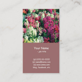 かわいらしカラフルの花 名刺