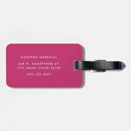 かわいらしカラフルはっきりした花模様名 ラゲッジタグ (裏面横)