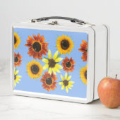 かわいらしカラフルひまわり写真 メタルランチボックス (インサイチュ)