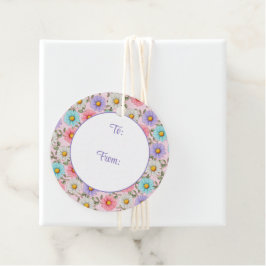 かわいらしカラフルデイジー フェイバータグ