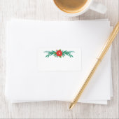 かわいらしカラフル冬フローラ空白の出荷ラベル ラベル (インサイチュ)