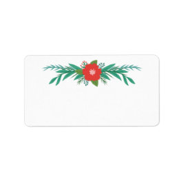 かわいらしカラフル冬フローラ空白の出荷ラベル ラベル