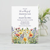 かわいらしカラフル園の野結婚花 招待状 (スタンド正面)