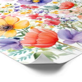 かわいらしカラフル夏の華道 ポスター (角)