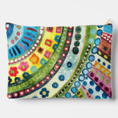 かわいらしカラフル抽象芸術 アクセサリーポーチ (裏面)