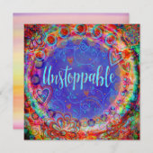 かわいらしカラフル止めやる気を起こさせるず電話 サンキューカード (正面/裏面)