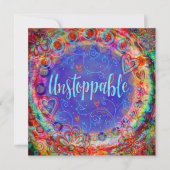 かわいらしカラフル止めやる気を起こさせるず電話 サンキューカード (正面)