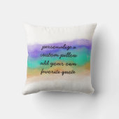 かわいらしカラフル水の色を追加カスタム引用文 クッション (裏面)