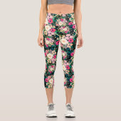 かわいらしカラフル花植物学 カプリレギンス (正面)