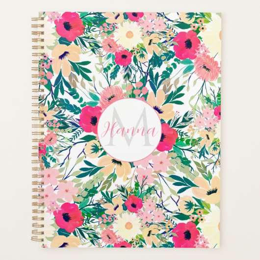 かわいらしカラフル花植物学 プランナー手帳 (正面)