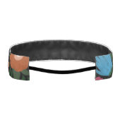 かわいらしカラフル花模様黒人背景女子 アスレチックヘッドバンド (裏面)