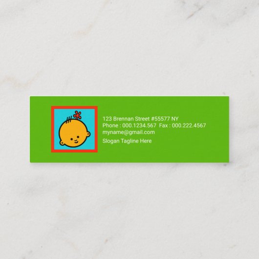 かわいらしカラフル花 スキニー名刺 (裏面)