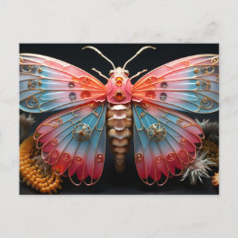 かわいらしカラフル蝶スチームパンク ポストカード
