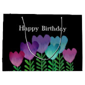 かわいらしカラフル誕生日フローラ ラージペーパーバッグ (裏面)