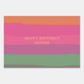 かわいらしカラフル誕生日 ラッピングペーパーシート (正面3)