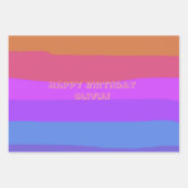 かわいらしカラフル誕生日 ラッピングペーパーシート (正面2)