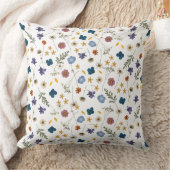 かわいらしカラフル野ガーリー花フローラ クッション (ブランケット)