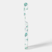 かわいらしカラフル鳥葉ヴィンテージ白デザイン iPhoneケース (左側面)