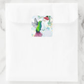 かわいらしカラフル鳥 スクエアシール (バッグ)