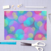 かわいらしカラフル《写真》ぼけ味円デザイン 薄葉紙 (クラフト)