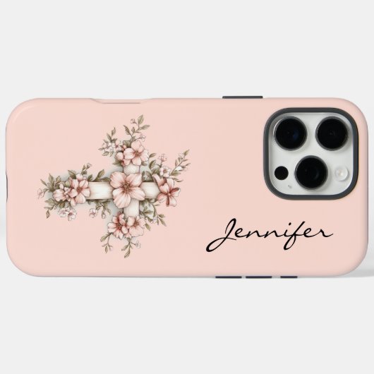 かわいらしカラフルChristian Cross iPhone Case-Mate iPhoneケース (裏面 (横))