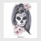 かわいらしカーニバルマスク女性スカルサンダー_コーブ シール (シート)